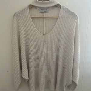 Urban outfitters extremely oversized key neck cream sweater light weight